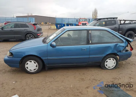 1992 Hyundai Excel Gs z USA, uszkodzony, nr VIN KMHVD32J7NU157375
